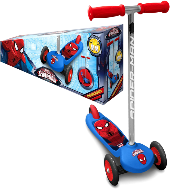 Hulajnoga Pulio Spiderman trójkołowa balansowa (3496272501456) - obraz 2