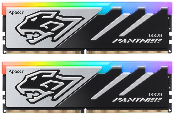 Оперативна пам'ять Apacer DDR5-6000 32768MB PC5-48000 (Kit of 2x16384) Panther RGB (AH5U32G60C5129BAA-2) - зображення 1