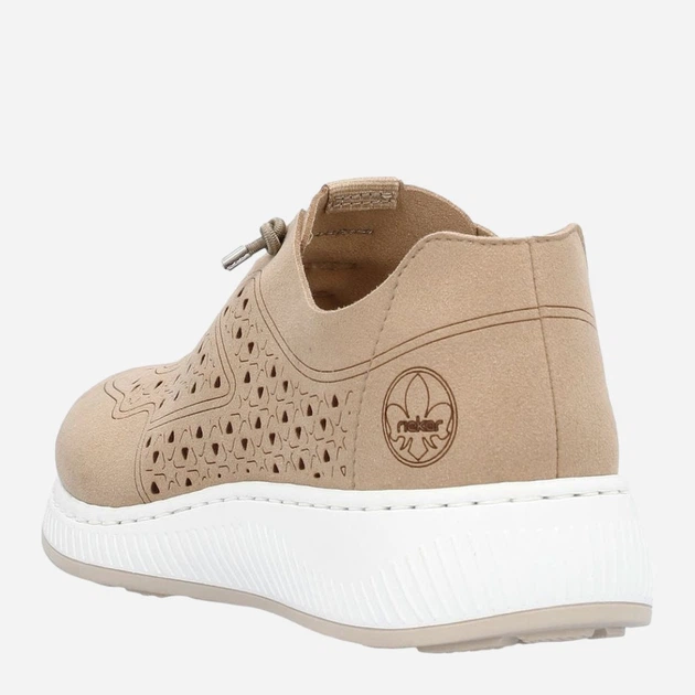 Sneakersy damskie RIEKER rien5556-60 38 Beżowe (4061811352784) - obraz 3