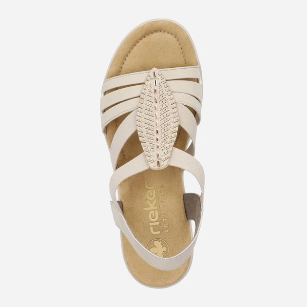 Жіночі босоніжки RIEKER rie67526-62 38 Кремові (4061811347797) - зображення 4