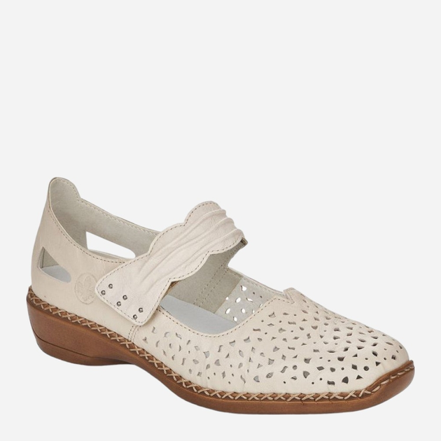 Жіночі туфлі зі шкіри RIEKER rie41399-60 38 Світло-бежеві (4060596309631) - зображення 2