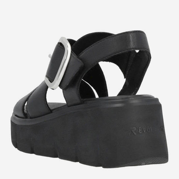 Жіночі сандалії RIEKER revw1550-00 40 Чорні (4061811309757) - зображення 4
