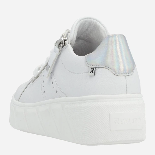 Sneakersy damskie skórzane RIEKER revw0505-80 37 Białe (4061811778041) - obraz 3