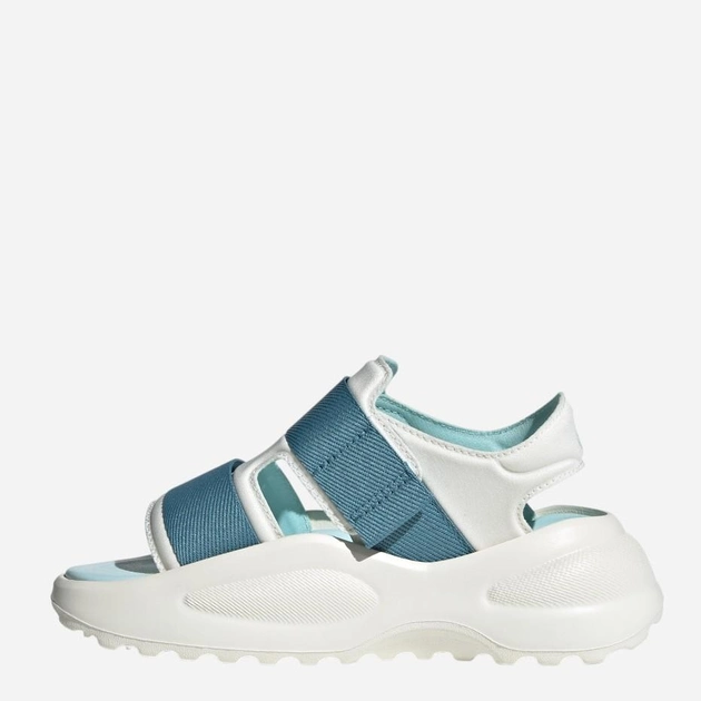 Młodzieżowe sandały sportowe dla dziewczynki Adidas Mehana Sandal Kids ID7912 38 Białe/Turkusowe (4066765029614) - obraz 2