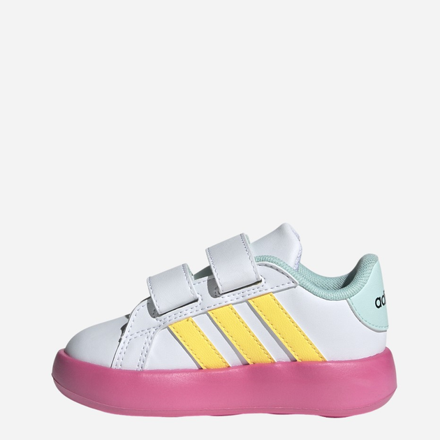 Дитячі кеди для дівчинки Adidas Grand Court Minnie CF I ID8018 25.5 Білі/Рожеві (4066759475717) - зображення 2