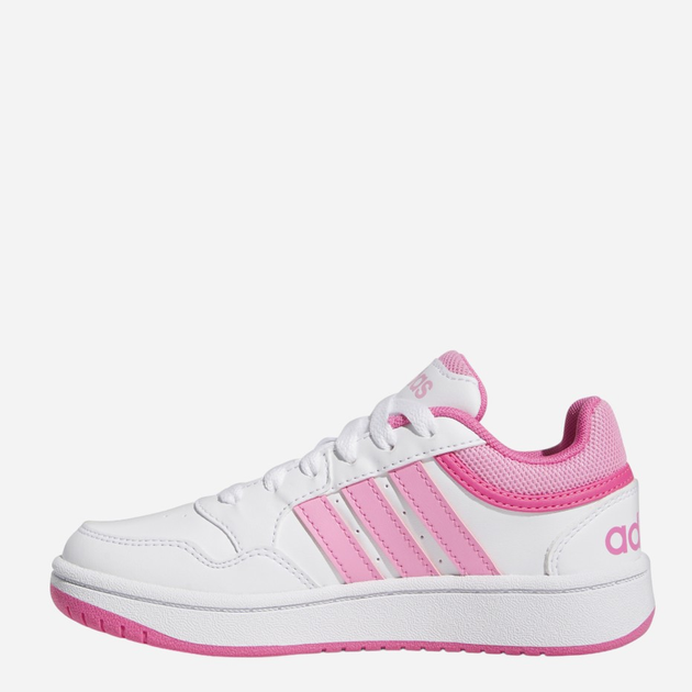 Tenisówki młodzieżowe dla dziewczynki Adidas Hoops 3.0 K IG3827 35.5 Biały/Różowy (4066766568884) - obraz 2
