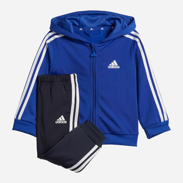 Komplet sportowy chłopięcy (bluza + spodnie) adidas I 3S Shiny TS IJ8849 80 cm Niebieski (4066762223206) - obraz 1