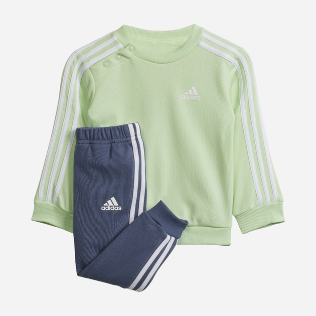 Komplet sportowy (bluza + spodnie) chłopięcy Adidas I 3S JOG IS2506 68 cm Jasnozielony/Granatowy (4067891919190) - obraz 1