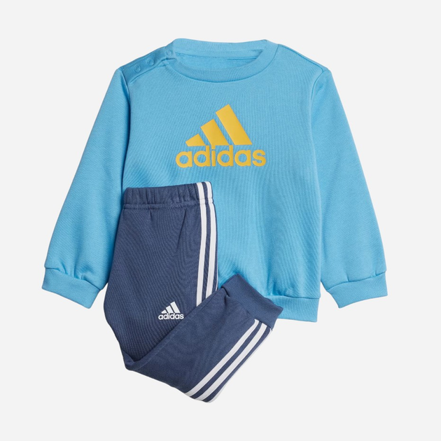 Дитячий спортивний костюм (світшот + штани) для хлопчика Adidas I BOS LOGO JOG IS2519 68 см Блакитний/Темно-синій (4067887402194) - зображення 1