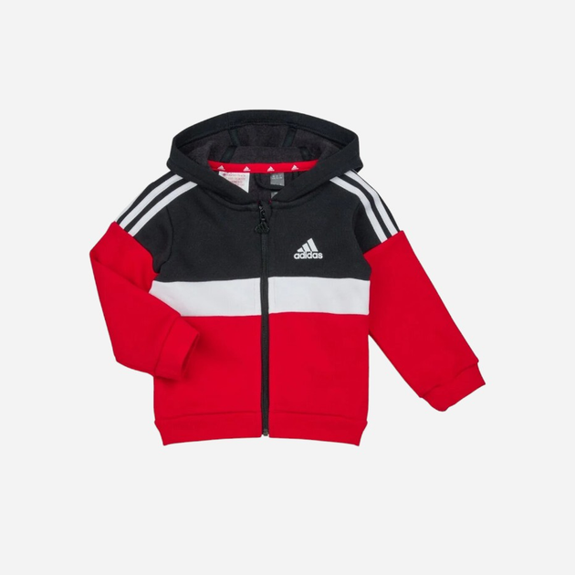 Дитячий теплий спортивний костюм (толстовка + штани) для хлопчика Adidas I 3S TIB FL TS IJ6324 80 см Червоний/Чорний (4066762693108) - зображення 2