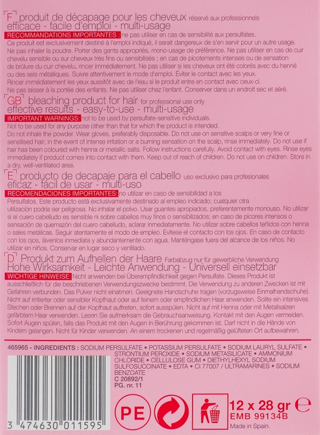 Puder dekoloryzacji do włosów L'Oréal Professionnel Paris Efassor 12x28 g (3474630011595) - obraz 3