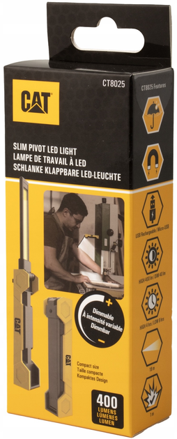 Składana smukła latarka CAT CT8025 400 Lm (5709884067806) - obraz 9