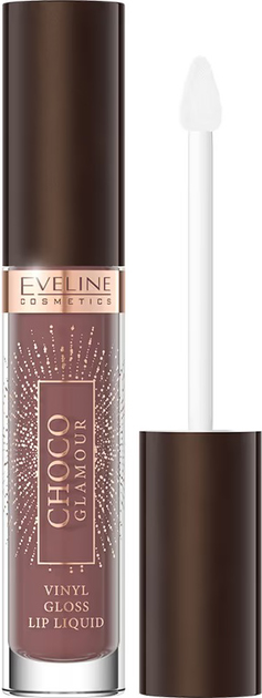 Акція на Вінілова рідка помада Eveline Choco Glamour Vinyl Gloss Lip Liquid 02 Deep Cherry Chocolate 4.5 мл від Rozetka