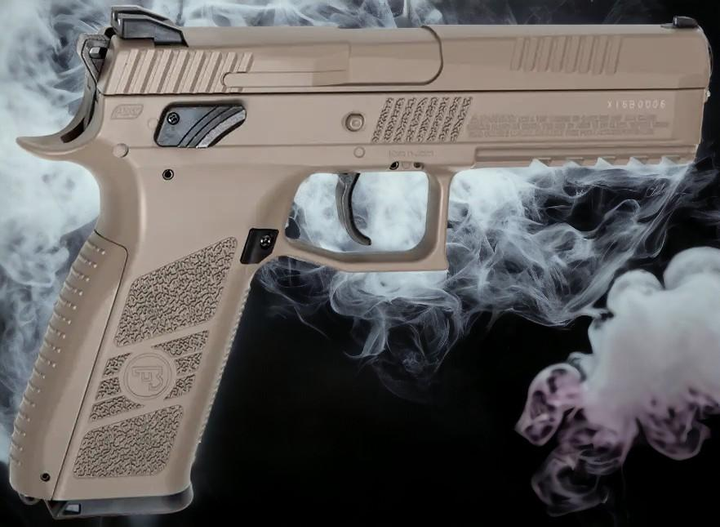 Пистолет пневматический ASG CZ P-09 Blowback FDE (Pellet кал. 4.5 мм) - изображение 2