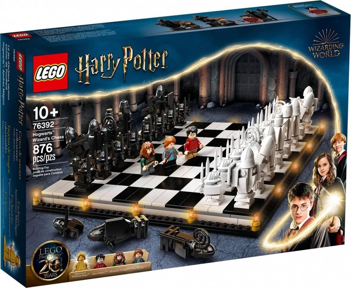 Zestaw klocków LEGO Harry Potter Szachy czarodziejów w Hogwarcie 876 elementow (76392) (955555904207097) - Outlet - obraz 1