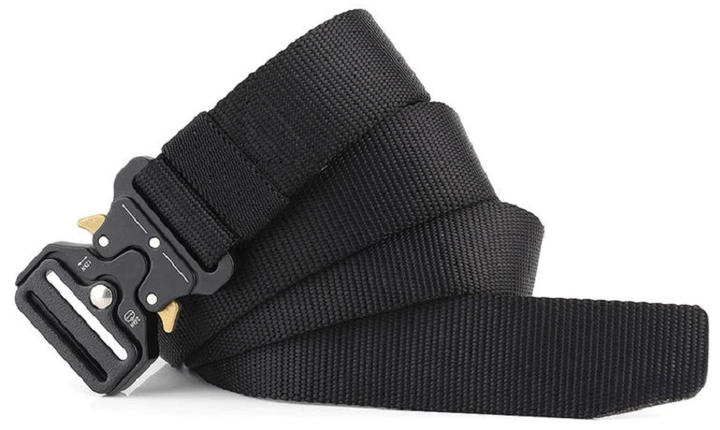 Тактический ремень Assault Belt с металлической пряжкой 140 см Черный - изображение 2