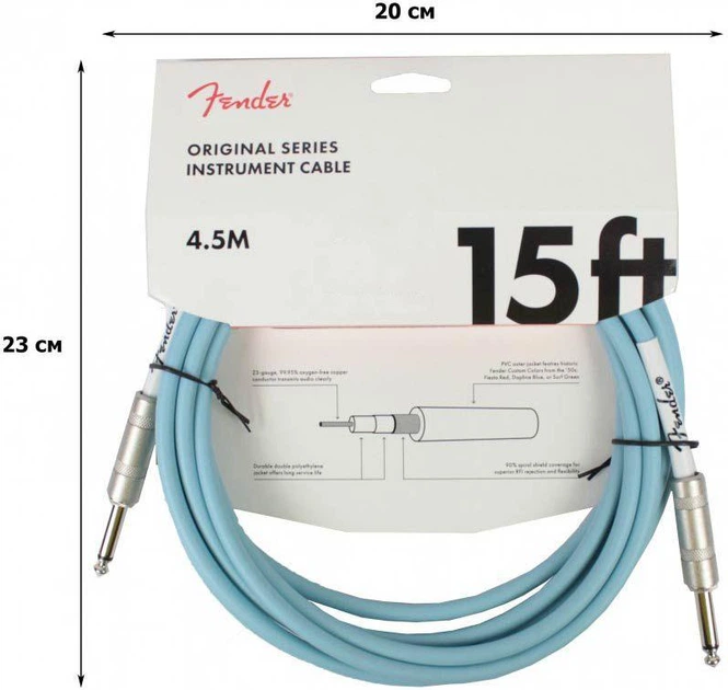Кабель инструментальный Fender Cable Original Series 15' DBL - изображение 2