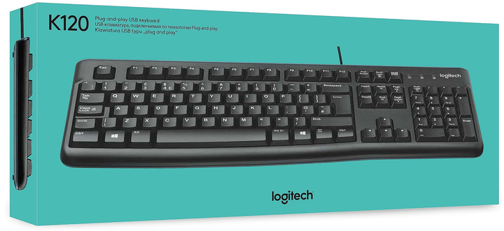 Клавіатура дротова Logitech K120 USB Black (920-002509) - зображення 3