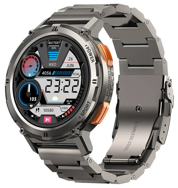 Мужские часы Kospet Smart Tank T2 Metall Silver (1077-0298) - изображение 1