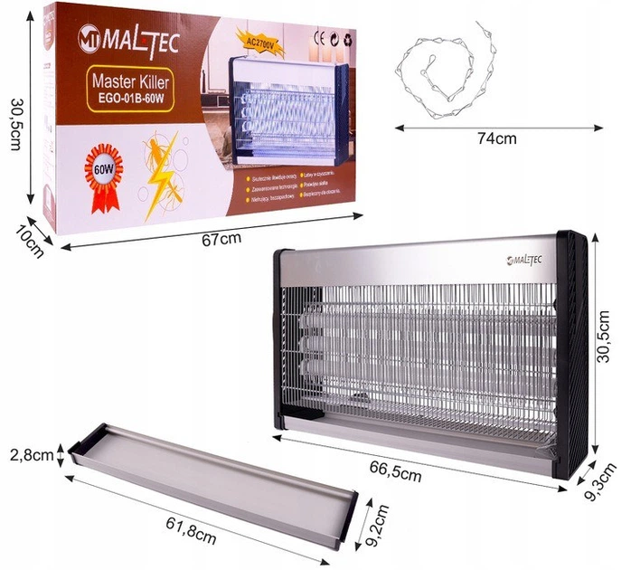 Уничтожитель насекомых MalTec 300м2 (Польша) - Фото 2 Уничтожитель насекомых MalTec 300м2 (Польша) - изображение 2