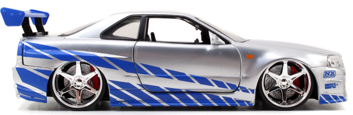 Metalowy samochód Jada Fast and Furious Nissan Skyline BNR-34 2002 1:24 (SBA253203044) - obraz 3