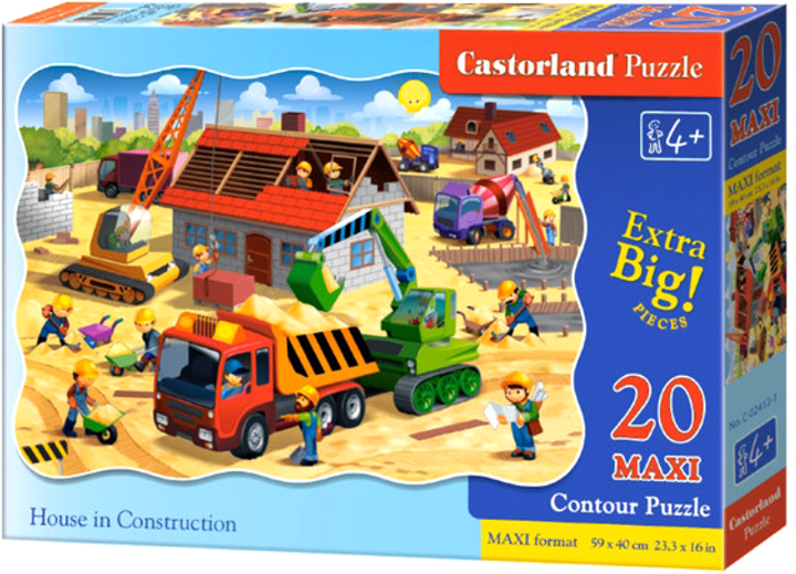 Puzzle Castorland Budowanie domu 20 maxi elementów (CSLC-02412-1) - obraz 1