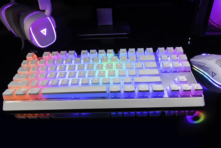 Клавіатура дротова Modecom Volcano Lanparty Pudding Edition Outemu Blue USB White (K-MC-LANPARTY-U-RGB-BLUE-200-PUDD) - зображення 7
