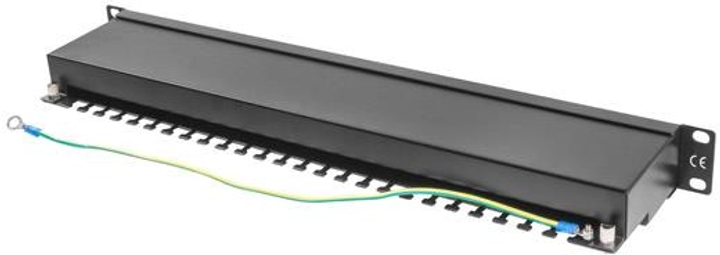 Patch panel Lanberg 24 port 1U kat.5e ekranowany Black (PPS5-1024-B) - obraz 5