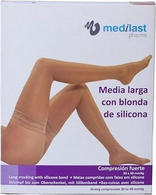 Компресійні панчохи Medilast Long Pantyhose Beige Silicone 1U (8470003772914) - зображення 1