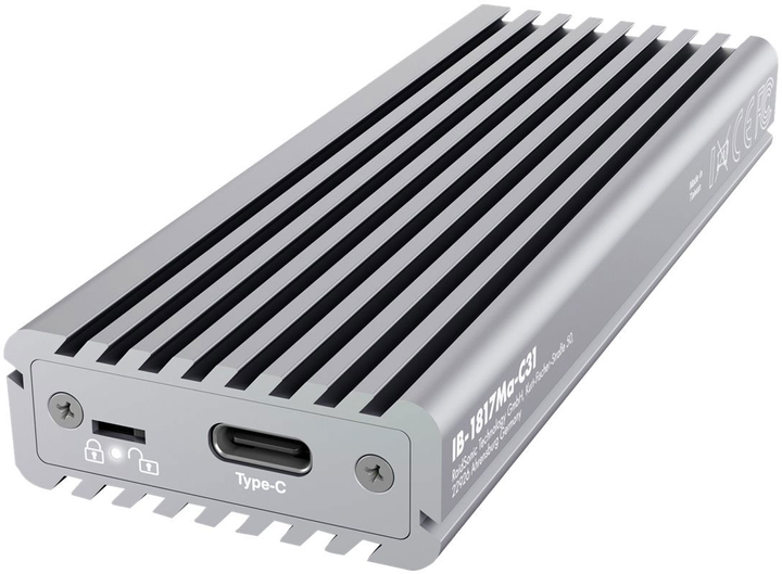 Зовнішня кишеня Icy box Raidsonic M.2 NVMe SSD USB 3.1 (Gen 2) Type-C (IB-1817Ma-C31) - зображення 1