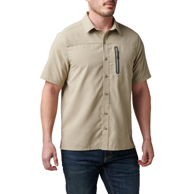 Сорочка тактична 5.11 Tactical Marksman Utility Short Sleeve Shirt L Khaki - зображення 1