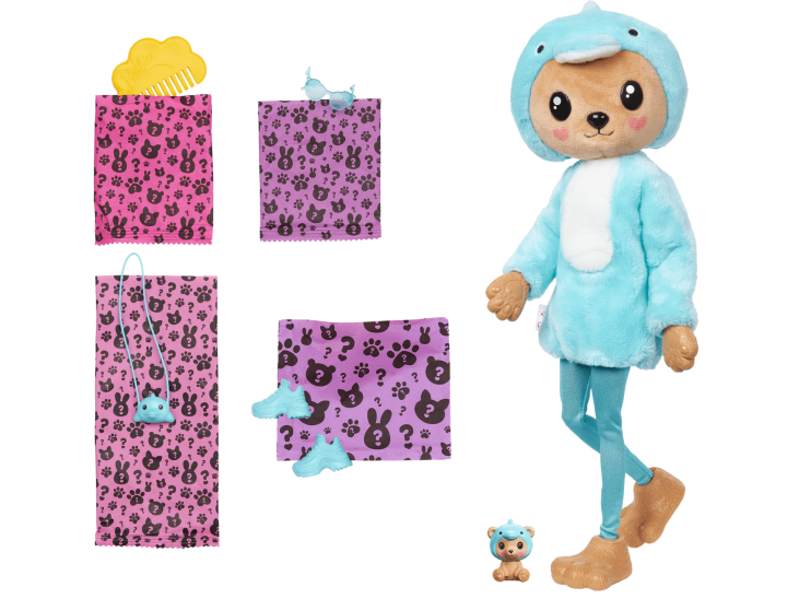 Lalka Barbie Cutie Reveal Barbie Miś-Delfin Seria Kostiumy Zwierzaczki (HRK30) - obraz 3