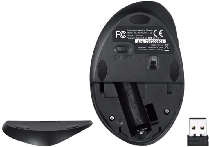 Mysz Perixx PERIMICE-719 Wireless Black (4049571001685) - obraz 5