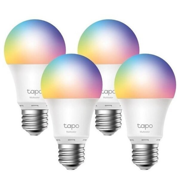 Умная разноцветная LED Wi-Fi лампа с регулировкой TP-Link Tapo L530E(4-Pack) 8.7 Вт / E27 / 806 Лм - Фото 1 Умная разноцветная LED Wi-Fi лампа с регулировкой TP-Link Tapo L530E(4-Pack) 8.7 Вт / E27 / 806 Лм - изображение 1