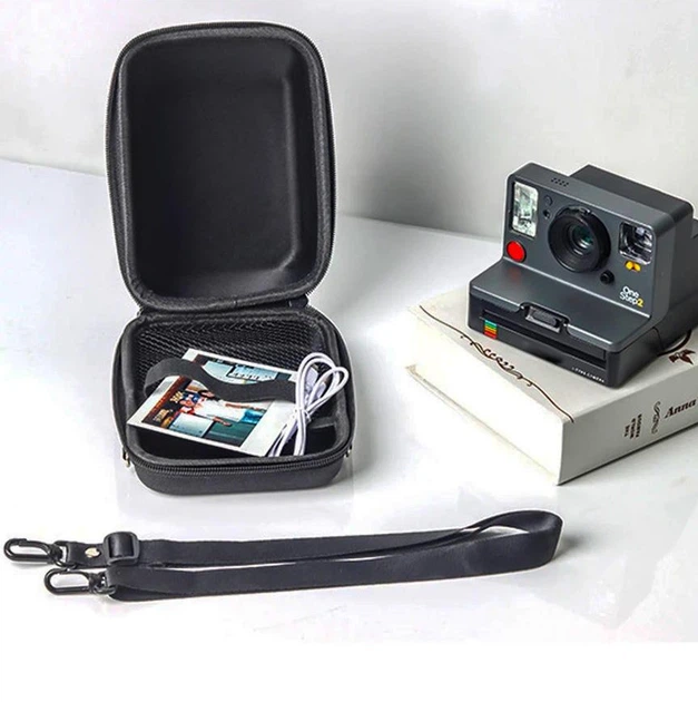 Чохол для фотоапарата Polaroid One Step 2 / NOW, захисна сумка-футляр / кейс / органайзер для зберігання + ремінець, чорний (83125869) - зображення 7