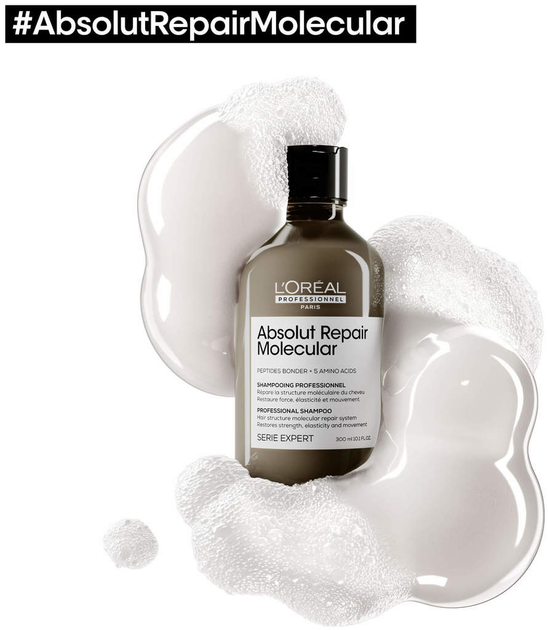 Szampon do włosów L'oréal Professionnel Serie Expert Absolut Repair Molecular do włosów zniszczonych 300 ml (3474637153526) - obraz 3