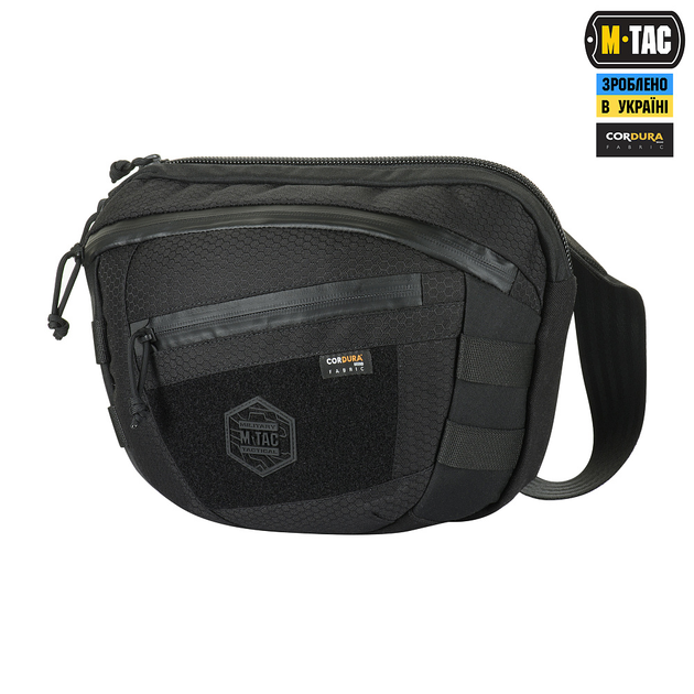 Сумка M-Tac Sphaera Hex Hardsling Bag Large з липучкою Elite Black - зображення 1