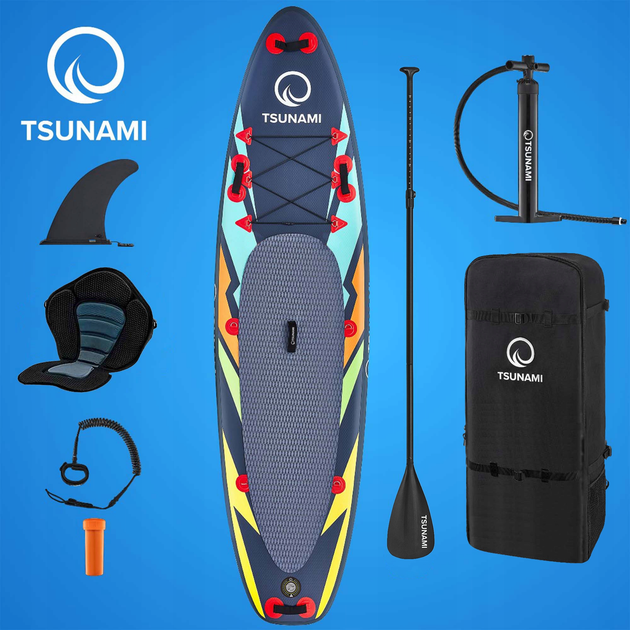 Сапборд TSUNAMI 320х81х15 см Різнобарвний 000292199 - зображення 6