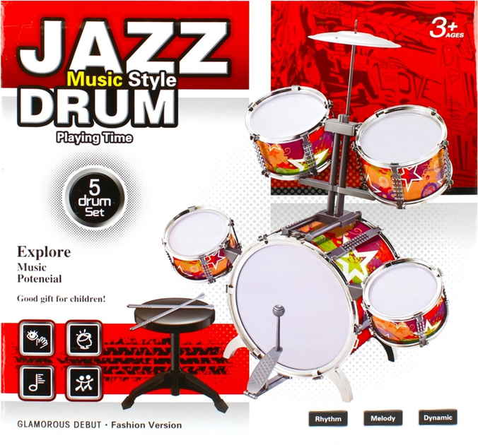Ударне встановлення Mega Creative Music Style Jazz Drum Playing Time (5904335860986) - зображення 1