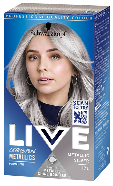 Краска для волос Schwarzkopf Live Urban Metallics U71 Metallic Silver ...