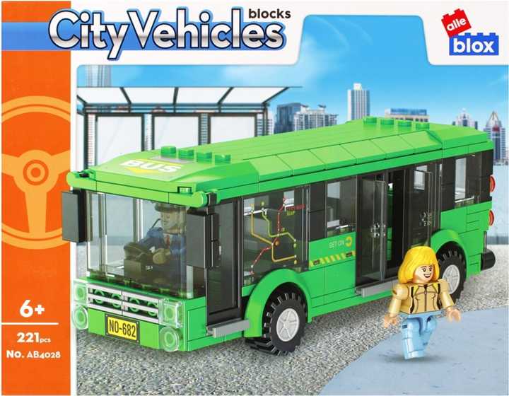 Конструктор Alleblox City Vehicles Міський автобус 221 деталь (5904335887518) - зображення 1