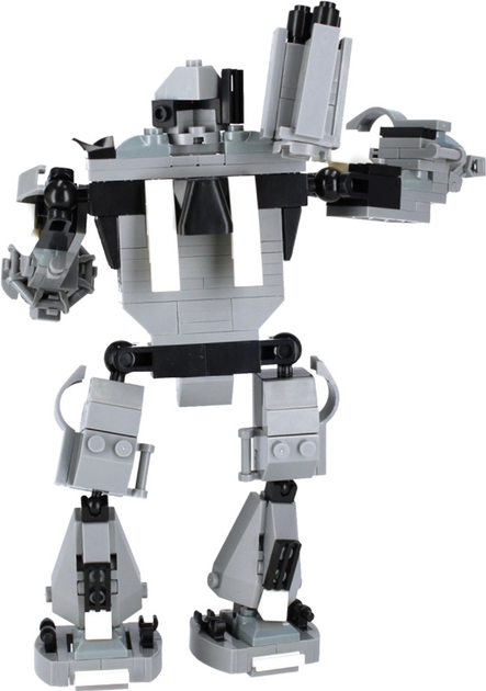 Klocki konstrukcyjne Alleblox RobotUnion 3 in 1 Srebrny 221 element (5904335831085) - obraz 4