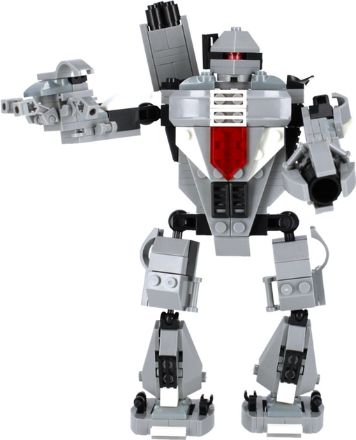 Klocki konstrukcyjne Alleblox RobotUnion 3 in 1 Srebrny 221 element (5904335831085) - obraz 5