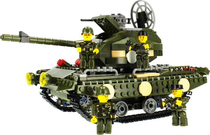 Klocki konstrukcyjne Alleblox Military Force Czołg 563 elementy (5908275197980) - obraz 2