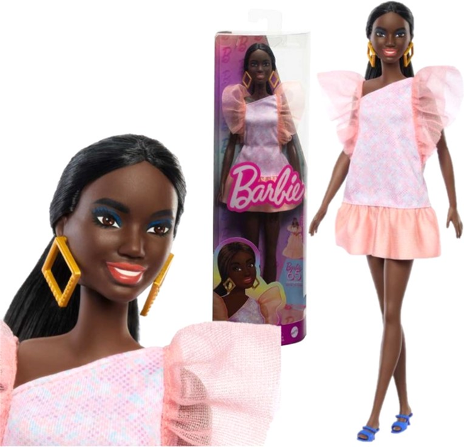 Лялька Mattel Barbie Fashionistas 216 Doll with Pink and Peach Party Dress (0194735176847) - зображення 3