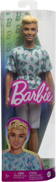 Лялька Barbie Ken Fashionistas Doll #211 With Blond Hair And Cactus Tee (HJT10) - зображення 5