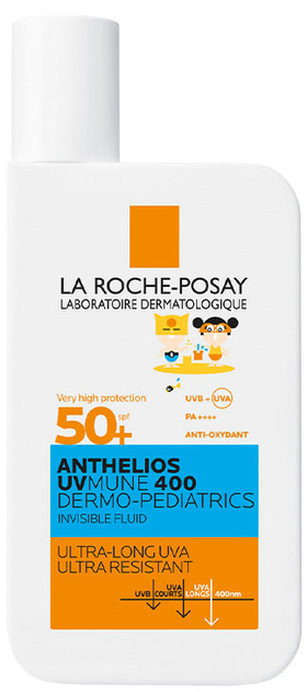 Сонцезахисний легкий флюїд Roche-Posay Anthelios UVA 400 Dermo Pediatrics SPF50+ 50 мл (3337875886307) - зображення 1
