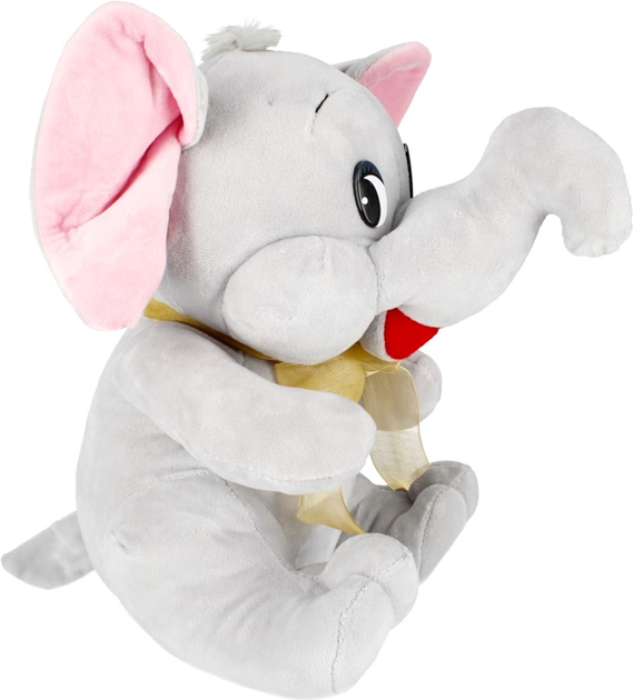 Maskotka Deef Mowiący słonik z kokardą 27 cm (5901500241083) - obraz 3