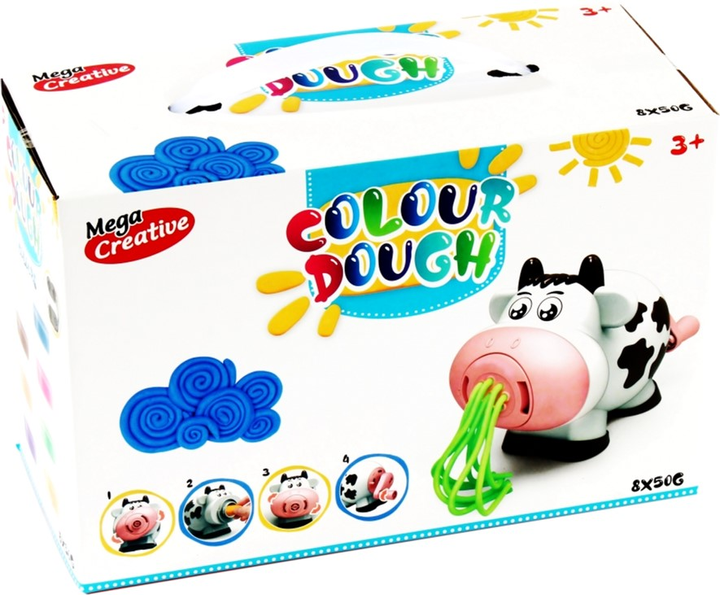 Zestaw kreatywny Mega Creative Colour Dough Krowa (5908275168331) - obraz 1