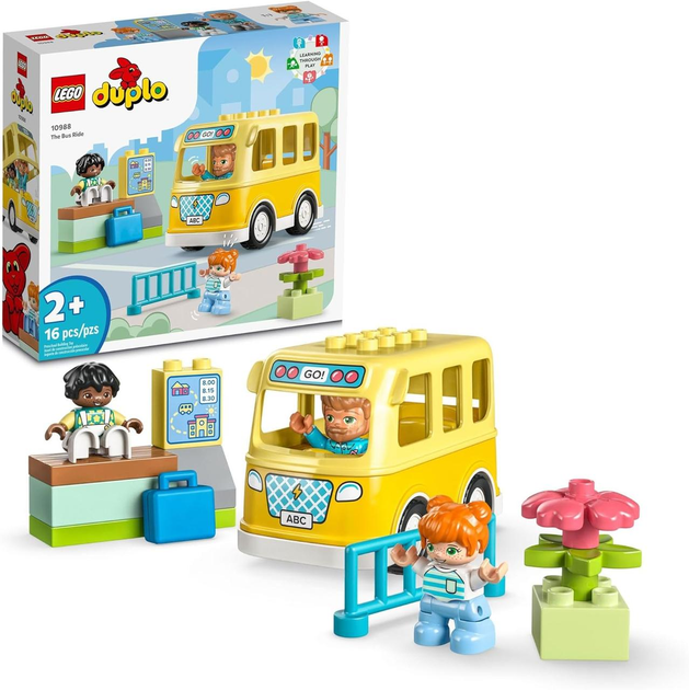 Конструктор Лего Дупло Поїздка автобусом Lego Duplo Town Bus Ride 10988 ...